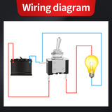 12V DC 20A Lighted Toggle Switch 3 Pin ON/Off SPST LED Illuminated with Mounting Panel Aircraft Safety Cover