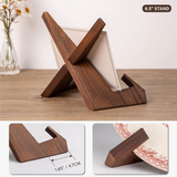 Stand for - 3 Pcs 6.5 Inch Plate Holder Display Wooden Picture Frame Stand, Table Top Easels