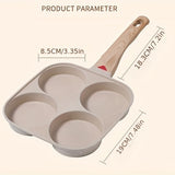 1pc Non-Stick Egg Frying Pan, 2/4 Holes Pancake Pan, Mini Pancakes Fried Egg Burger Pan, Omelet Tray, Cookware, Kitchenware