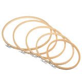 10/20 PCS 10 Inch Round Circle Cross Stitch Bamboo Wooden Embroidery Craft Hoops Household Sewing Tools