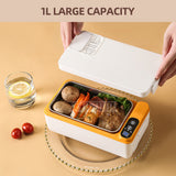 1L Large Capacity Electric Portable Stainless Steel Camping Heated Insulated Lunch Box