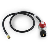 High Pressure Cast Iron Round Burner Headband 0-20 PSI Adjustable Propane Regulator Hose Replacement