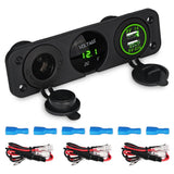 DIY Marine Toggle Switch Waterproof 12V-24V VoltMeter Dual Usb Charger Cigarette Lighter for RV Car Boat Trailer Truck Yacht SUV