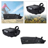 Bike Bicycle Saddle Riding Equipment Tool Bag Waterproof under Rolled up Closure Black Cycg Seat Pouch