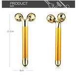24k Gold Energy Beauty Bar Facial Face Massager 3D Roller Electric Sonic Energy & T Shape Arm Eye Nose Head Massager Face Lift