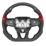 D Type Carbon Fiber Steering Wheel Epoxy Coating Car Replacement for 2015-2021