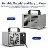Generator 40,000mg/h Stainless Steel - Odor Removal Ionizer Air Purifier Ozone for Home, Car & Pet