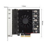 E-Sports NAS High-Speed Vision Industrial Camera Capture Card RTL8125 Pcie To 6-Port 2.5G Server NIC Replacement Accessories