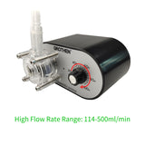 G328A Peristaltic Pump 100-240V 114-500ml/min Adjustable High w Rate Food Grade Platinum Vulcanized Silicone Tube