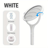 1 electric 90 degree rotating head swatter, rechargeable light fly swatter