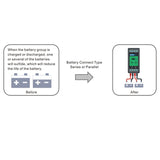 H ELTEC AUTOMATION 12V Lead Acid Battery Equalizer 10A Active BaLipo/Lifepo4 Connected in Parallel Series LCD Meter