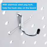188 Piece Hooks With Pegboard Bins,Peg Locks,For Organizing Various Tools For Kitchen Craft Room Accessories