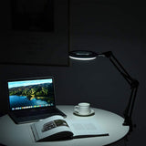 Fast Shipping Glass LED Adjustable Clip on Desk Magnifier Lamps with 3 Colors Illuminated USB Magnifying Lamp