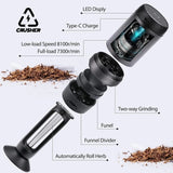 CRUSHER Electric Herb Grass Grinder Horn Tube Roll Paper Filg hine Spice Herbal Crusher Tobacco Shop Smoking Accessories