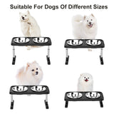 Folding Pet Double Bowl Tableware Tray