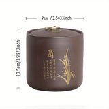 1pc Boutique Yixing Purple Sand Teapot with Golden Finish - Large Capacity Loose Tea Sealed Jar for Enhanced Tea Experience