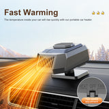 12/24V Dryer Auto Windshield Anti-Fog Fast Heating Defroster Deer Car Heater Fan for SUV/Truck/RV/Vehicles