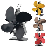 Home Fireplace Fan 4 Blades Fireplace Fan Heat Powered Heating Stove Fan Fireplace Fan Wood Stove Fireplace Fan Heating Fan