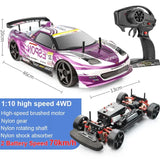 1:10 Double Shock Absorber 70km/h High Speed Drift Remote Control Car 2.4G 4WD RC Off-road Vehicle Kids Birthday Christmas Gift