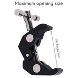2Pack Super Clamp Crab Clamp Photography With / 1/4 And 3/8 Inch Thread Rod Clamp Pliers Clip For DSLR Rig Cameras, 15Mm Rods, L