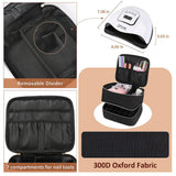 30 Bottles Nail Polish Storage Portable Cosmetic Large Handbag Organizer with Handle for Travel 2 Layer Essential Oil Bag