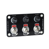 3 Gang/6 Gang Panel 12V/24V On/Off Rocker Toggle Switch with 10A Fuse Racing Cars RV Camper Marine Boat Yacht