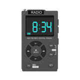 Portable Mini Radio Plastic Pocket AM FM Digital Radio Receiver TF Card MP3 Music Player