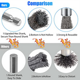 12PCS Brush Drill, Wire Wheel Cup Brushes for Drill Paint Surface Rust Removal and Small Spaces