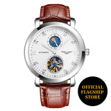 GUANQIN Top Brand Luxury Mechanical watch for men 100M Waterproof Sapphire mirror Leather Men watches Tourbillon Automatic Watch