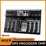 Professional 4 6 8 Channel Bluetooth Mixer Mi Console Audio Interface USB Sound Card for Computer Home Karaoke