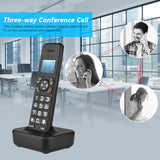 Cordless Phone Caller ID/Call Waiting 1.6 inch Backlight LCD 3 es Screen Display Rechargeable Batteries Support 16 Languages