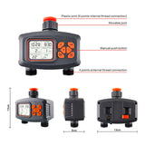 Outdoor Smart Sprinkler for Garden Hose - 2 Outlets, LCD Screen, Programmable Irrigation Timer with Automatic/Manual Modes