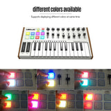 WORLDE TUNA MINI USB MIDI Keyboard Controller - Ultra-Portable 25 Keys, 8 RGB Backlit Trigger Pads, 6.35mm Pedal Jack