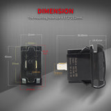4.2A Dual USB Port Socket Adapter Outlet Waterproof Phone Charger for Rocker Marine Switch Panel on Boat RV Vehicle