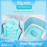 Adult Folding Cushion SPA Head Rest Net Bathing Baby Pillow Anti-slip Bed Pad Bathtub Bath Cushioned E7V4