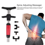 Therapy Spine Adjusting Massager with Four Repaceable Massage Heads Chiropractic Tool