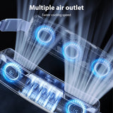 Wearable Waist Belt with PCM Cooling Strip - 5000mAh Rechargeable Personal Fan, 3 Speeds, Hands-Free