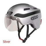 Smart for Adults 1080P 60Fps Sports Camera Bluetooth Bicycle Helmet with Turn Signal Tail Lights Flashing Riding Recorder