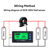 DC9-100V 100A 200A 300A 400A Lifepo4 Lead-acid Li-ion Lithium Capacity Power Battery Monitor Hall Coulomb Meter 12V 24V 36V 48V