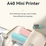 PeriPage A4 Wirless 210mm USB BT Mobile Photo Picture Printer with 1 Roll Thermal Paper
