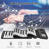 88 Key Portable Handroll Environmental Silicone Foldable Practice Professional Electronic Piano