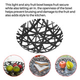 2498 Tower Fruit Bowl - Counter Basket Holder,Black