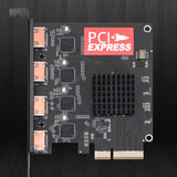 4 Channel HDMI-Compatible PCI-E Video Capture Card 1080P 60Fps OBS Wirecast Live Broadcast Streaming Adapter Replacement