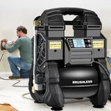 Small 220V Variable Frequency High-Pressure Compressor Portable Oil-free Mute Woodworking Painting Air Pump