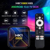 HK1 RBOX K8S Android 13.0 TV 2/4GB RAM 16/32/64GB ROM RK3528 2.4G & 5.0G 8K BT4.0 Media player Set Top Box
