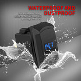 4.2A Dual USB Port Socket Adapter Outlet Waterproof Phone Charger for Rocker Marine Switch Panel on Boat RV Vehicle