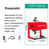 170x110mm Desktop Signage Marking hine Pneumatic Electric Car Nameplate Metal Parts Engraving Equipment Tool