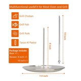 Vertical Rack Stainless Steel Barbecue Grilg Holder Removable Roaster for Steak Beer Chicken Kitchen BBQ Accessories