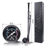 High 300psi Bicycle Cycg 360° Rotatable Hose Aluminum Alloy Pump Built-in Pressure Gauge