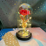 1pc Eternal Light Up Galaxy Roses - rose of love Pink Shiny Butterfly Rose Flower in Glass Dome - Perfect Christmas, Mother's Day, Anniversary, Birthday Gift for Women, Mom, Grandma, Wife